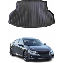 Omac Honda Civic Sedan 2016-2021 Arası Uyumlu Araca Özel Kauçuk Tpe Bagaj Havuzu Siyah