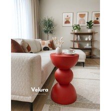 Velura Home & Living Maco Yan Sehpa - Kırmızı