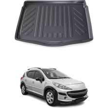 Omac Peugeot 207 Outdoor Stw 2008-2012 Arası Uyumlu Araca Özel Kauçuk Tpe Bagaj Havuzu Siyah