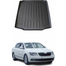 Omac Skoda Super B Sedan 2008-2014 Arası Uyumlu Araca Özel Kauçuk Tpe Bagaj Havuzu Siyah