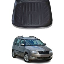 Omac Skoda Roomster 2008-2016 Arası Uyumlu Araca Özel Kauçuk Tpe Bagaj Havuzu Siyah