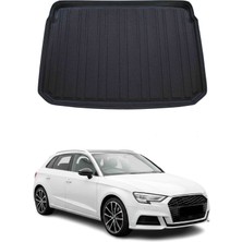 Omac Audi A3 Sportback 8y 2020+ Uyumlu Araca Özel Kauçuk Tpe Bagaj Havuzu Siyah Üst Kademe Için