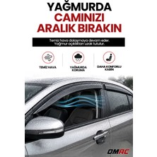 Omac Kia Sportage 4.gen 2016-2021 Uyumlu Araca Özel Sport Style Akrilik Cam Rüzgarlığı Koyu Duman 4 Parça