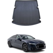 Omac Audi A7 Sedan 2018+ Uyumlu Araca Özel Kauçuk Tpe Bagaj Havuzu Siyah