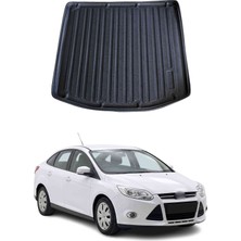 Omac Ford Focus 3 Sedan 2011-2014 Arası Uyumlu Araca Özel Kauçuk Bagaj Havuzu Siyah Kalın Stepneli Için