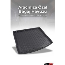 Omac Ford Courier 2023+ Uyumlu Araca Özel Kauçuk Tpe Bagaj Havuzu Siyah Koltuklu Için