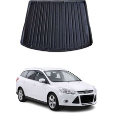 Omac Ford Focus 3 Station Wagon 2011-2014 Arası Uyumlu Araca Özel Kauçuk Tpe Bagaj Havuzu Siyah