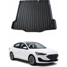 Omac Ford Focus V Sedan 2025+ Uyumlu Araca Özel Kauçuk Tpe Bagaj Havuzu Siyah Ince Stepneli Model Için