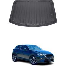 Omac Mazda Cx-3 4x4 2015+ Uyumlu Araca Özel Kauçuk Tpe Bagaj Havuzu Siyah Üst Kademe Için