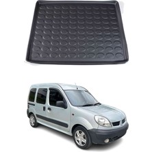Omac Renault Kangoo Combi 2003-2008 Arası Uyumlu Araca Özel Kauçuk Tpe Bagaj Havuzu Siyah Koltuklu Için