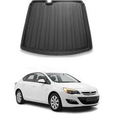 Omac Opel Astra J Sedan 2012+ Uyumlu Araca Özel Kauçuk Tpe Bagaj Havuzu Siyah Ince Stepneli Model Için