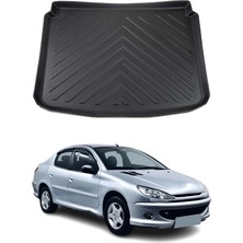 Omac Peugeot 206 Sedan 2007-2015 Arası Uyumlu Araca Özel Kauçuk Tpe Bagaj Havuzu Siyah