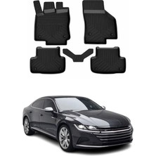 Omac Volkswagen Arteon 2017-2026 Uyumlu 4d Havuzlu Paspas Kauçuk Siyah 5 Parça