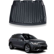 Omac Vw Tiguan 2016+ Uyumlu Araca Özel Kauçuk Tpe Bagaj Havuzu Siyah Alt Kademe Için