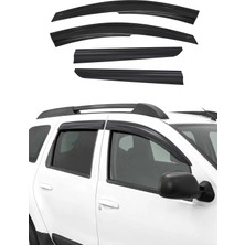 Omac Dacia Duster 2010-2016 Arası Uyumlu Araca Özel Sport Style Akrilik Cam Rüzgarlığı Koyu Duman 4 Parça