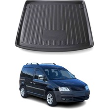 Omac Vw Caddy Life Combi Van 2008-2011 Arası Uyumlu Araca Özel Kauçuk Bagaj Havuzu Siyah Koltuklu Için