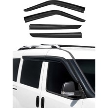 Omac Fiat Doblo Iıı 2023-2024 Uyumlu Araca Özel Sport Style Akrilik Cam Rüzgarlığı Koyu Duman 4 Parça