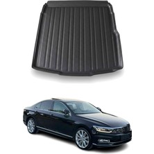 Omac Vw Passat B8 Sedan 2015+ Uyumlu Araca Özel Kauçuk Tpe Bagaj Havuzu Siyah