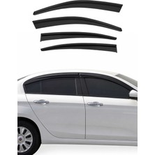Omac Fiat Egea HB Hatchback 2015-2024 Uyumlu Araca Özel Sport Style Akrilik Cam Rüzgarlığı Koyu 4 Parça