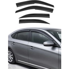 Omac Mercedes W210 Sedan 1995-2002 Uyumlu Araca Özel Sport Style Akrilik Cam Rüzgarlığı Koyu 4 Parça