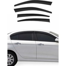 Omac Fiat Egea Sedan 2015-2024 Uyumlu Araca Özel Sport Style Akrilik Cam Rüzgarlığı Koyu Duman 4 Parça