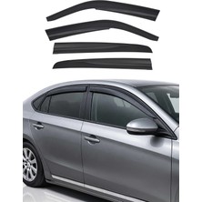 Omac Renault Symbol Sedan 1998-2006 Uyumlu Araca Özel Sport Style Akrilik Cam Rüzgarlığı Koyu 4 Parça