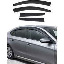 Omac Nissan Qashgai 2007-2014 Uyumlu Araca Özel Sport Style Akrilik Cam Rüzgarlığı Koyu Duman 4 Parça