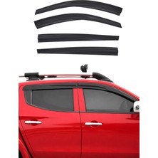 Omac Mitsubishi L-200 Triton 2008-2015 Uyumlu Araca Özel Sport Style Akrilik Cam Rüzgarlığı Koyu 4 Parça