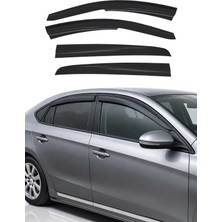 Omac Opel Astra G/b Sedan/hb 1998-2003 Uyumlu Araca Özel Sport Style Akrilik Cam Rüzgarlığı Koyu 4 Parça