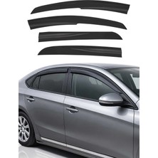 Omac Fiat Punto Hatchback 2005-2015 Uyumlu Araca Özel Sport Style Akrilik Cam Rüzgarlığı Koyu 4 Parça