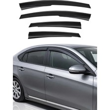 Omac Ford Fiesta Hatchback 2010-2020 Uyumlu Araca Özel Sport Style Akrilik Cam Rüzgarlığı Koyu 4 Parça