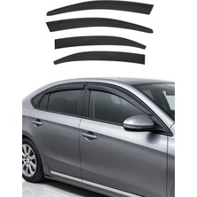 Omac Vw Jetta A6 Sedan 2010-2017 Uyumlu Araca Özel Sport Style Akrilik Cam Rüzgarlığı Koyu Duman 4 Parça