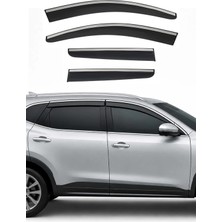 Omac Bmw X3 2019+ Uyumlu Araca Özel Chrome Style Akrilik Cam Rüzgarlığı Koyu Duman 4 Parça