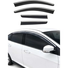 Omac Honda City 2019+ Uyumlu Araca Özel Chrome Style Akrilik Cam Rüzgarlığı Koyu Duman 4 Parça
