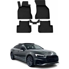 Omac Audi A5 (F5) 2017-2026 Uyumlu 4d Havuzlu Paspas Kauçuk Siyah 5 Parça