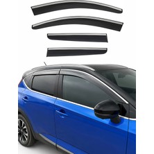 Omac Nissan Qashqai 2022+ Uyumlu Araca Özel Chrome Style Akrilik Cam Rüzgarlığı Koyu Duman 4 Parça