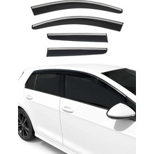 Omac Vw Golf 5 6 7 2003-2022 Uyumlu Araca Özel Chrome Style Akrilik Cam Rüzgarlığı Koyu Duman 4 Parça