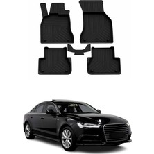 Omac Audi A6 (C7) 2011-2018 Uyumlu 4d Havuzlu Paspas Kauçuk Siyah 5 Parça