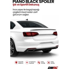 Omac Hyundai Accent Era 2006-2013 Arası Uyumlu Araca Özel Bagaj Spoileri Piano Siyah 1 Parça