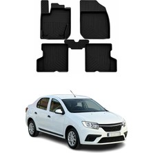 Omac Dacia Logan 2 2014-2020 Uyumlu 4d Havuzlu Paspas Kauçuk Siyah 5 Parça