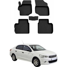 Omac Citroen C-Elysee 2013-2026 Uyumlu 4d Havuzlu Paspas Kauçuk Siyah 5 Parça
