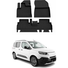 Omac Fiat Doblo 3 2022-2026 Uyumlu 4d Havuzlu Paspas Kauçuk Siyah 3 Parça