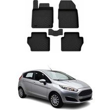 Omac Ford Fiesta 7 Mk7 Facelift 2015-2017 Uyumlu 4d Havuzlu Paspas Kauçuk Siyah 5 Parça