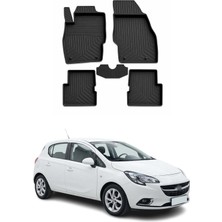 Omac Opel Corsa E 2014-2019 Uyumlu 4d Havuzlu Paspas Kauçuk Siyah 5 Parça