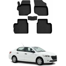Omac Peugeot 301 2013-2026 Uyumlu 4d Havuzlu Paspas Kauçuk Siyah 5 Parça