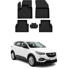 Omac Opel Grandland x 2017-2021 Uyumlu 4d Havuzlu Paspas Kauçuk Siyah 5 Parça