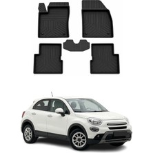 Omac Fiat 500X 2014-2026 Uyumlu 4d Havuzlu Paspas Kauçuk Siyah 5 Parça