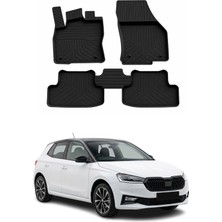 Omac Skoda Fabia 4 2025-2026 Uyumlu 4d Havuzlu Paspas Kauçuk Siyah 5 Parça