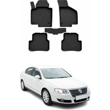Omac Volkswagen Passat B6 2005-2010 Uyumlu 4d Havuzlu Paspas Kauçuk Siyah 5 Parça