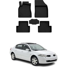 Omac Renault Megane 2 2008-2008 Uyumlu 4d Havuzlu Paspas Kauçuk Siyah 5 Parça